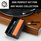 4in1 Vinyl Record Cleaner Kit, Vinyl Records Cleaning Kit for Records Albums, Includes 2in1 Velvet & Microfiber Brush, Cleaning Liquid, Duster & Turntable Stylus Brush