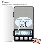 WEIGHTMAN Espresso Scale with Timer 1000g x 0.1g Small & Thin Travel Coffee Scale, Mini Digital Scale Grams and Ounces with Large Backlit LCD Stainless Steel Pocket Food Scale Drip Tray Pulling Scale | WEIGHTMAN