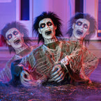 JOYIN Halloween Outdoor Decoration Zombie Groundbreaker, Animatronics Zombie Props Halloween Outside Decor, Animated Groundbreaker with Sound & Glowing Eyes for Graveyard Lawn Yard Haunted House Decor