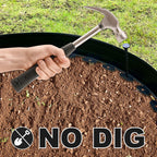 LXS Landscape Edging No Dig [Extra 4 inch Tall] 33FT Garden Edging with 30 Spikes, Landscape Edging Border for Landscaping, Lawn, Flower Beds, Grass, Yard (4inch 33ft)