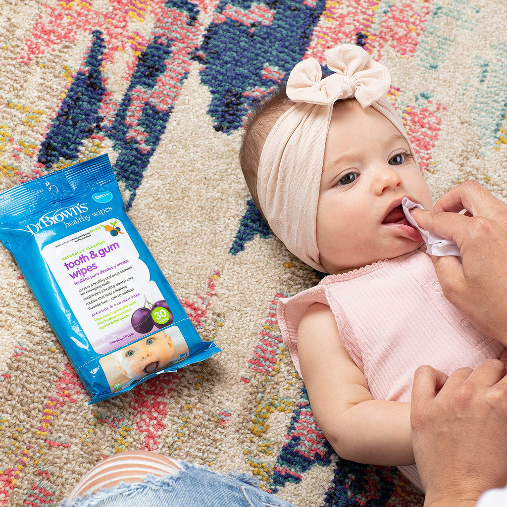 Dr. Brown's Healthy Wipes Variety Pack, Tooth and Gum, Nose and Face, Bottle and Pacifier, Cleaning Wipes, 100 count, 3-Pack Variety (Packaging May Vary)