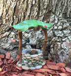 GlitZGlam Miniature Wishing Well with Movable Handle and Water Bucket for Garden Gnomes and Fairies -a Fairy Garden Accessory