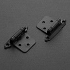 Ravinte 60 Pack (30 Pairs) 1/2" Overlay (Variable) Cabinet Hinges, Self-Closing Semi-Concealed Face Mount, Matte Black Decorative Hardware with Door Bumpers for Kitchen & Cupboard Doors