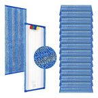 15 Pack Replacement Microfiber Mop Pad – Universal 17-18" Heavy Duty Reusable Refill – Thick Commercial Cleaning Pad for Wet & Dry Use - 18in Flat Mop Head (Trapezoid)