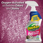 OdoBan Pet Solutions No Rinse Neutral pH Floor Cleaner Concentrate, Made in the USA, 1 Gallon, and Oxy Stain Remover, 32 Ounce Spray