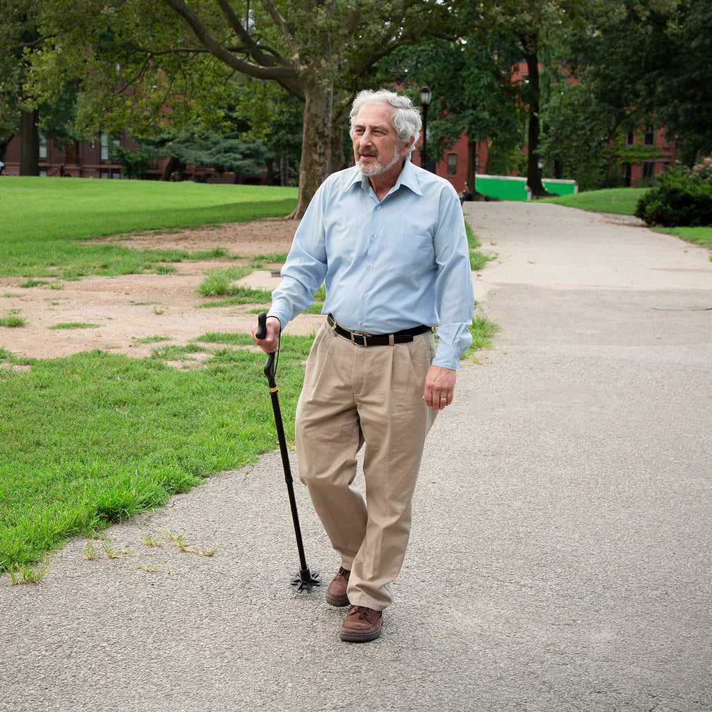 Walking Cane for Men and Women - Special Balancing Stick With 10 Adjustable Heights - Self Standing, Folding, Portable, Collapsible, and Comfortable