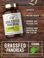 Carlyle Grass Fed Beef Pancreas | 550mg | 200 Capsules