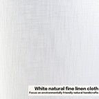 GO&SO White Textured Drum lampshade Medium Lamp Shade 13" Top x 13" Bottom x 10" High (Spider) Modern Linen Lamp Shades for Table Lamp Bedside Lamp Natural Linen Replacement Assembly is Required