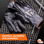ATG MaxiFlex PIP 34-874/XL MaxiFlex Ultimate, Foam Nitrile Palm Coated Gloves, Gray, XL (Pack of 3)