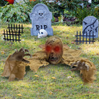 JOYIN Halloween Zombie Groundbreaker Outdoor Decoration, Zombie Groundbreaker with Light-up Eye and Creepy Sound (IR Sensor Activated) for Halloween Outside, Lawn, Graveyard Decor, Haunted House Props