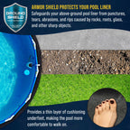 U.S. Pool Supply Ground Shield 21-Foot Round Heavy Duty Pool Liner Pad for Above Ground Swimming Pools - Protects Pool Liner, Prevents Punctures, Weed Barrier, Eco-Friendly Fabric - Extends Liner Life
