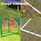 40 Pieces 12-Inch Garden Ground Stakes Galvanized Steel J Shape Hook Rebar Stake - Heavy Duty Anchors for Tents, Position Kits,Fences, and Trampolines