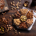 Holiday Nuts Gift Basket - Assortment of Sweet & Roasted Salted Gourmet Nuts - Food Gift Box for Dad, Him, Husband, Christmas, Father's Day, Mother's Day, Sympathy, Family, Men & Women
