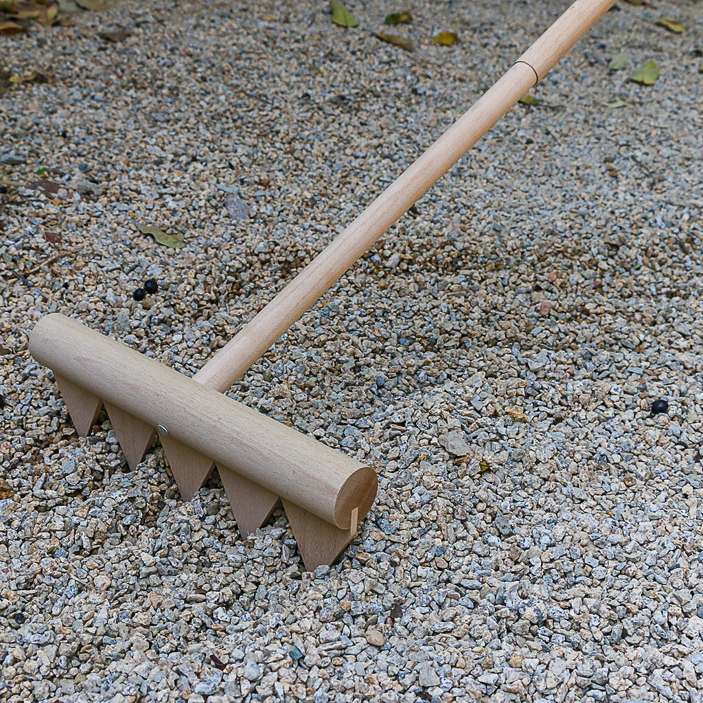 Outdoor Zen Garden Rake Large Japanese Rock Sand Garden Rake Tool
