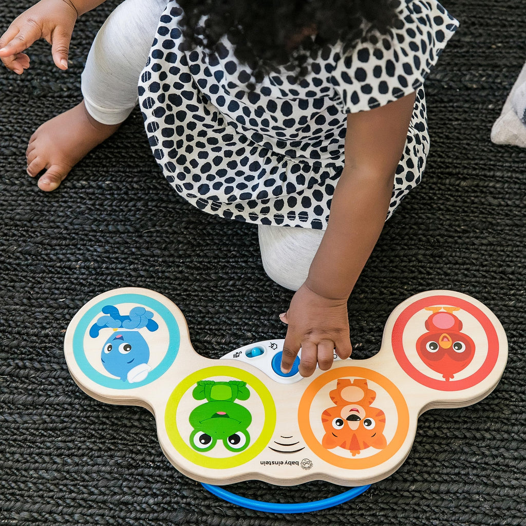Baby Einstein Magic Touch Wooden Drum Musical Toy, Ages 6 months Plus