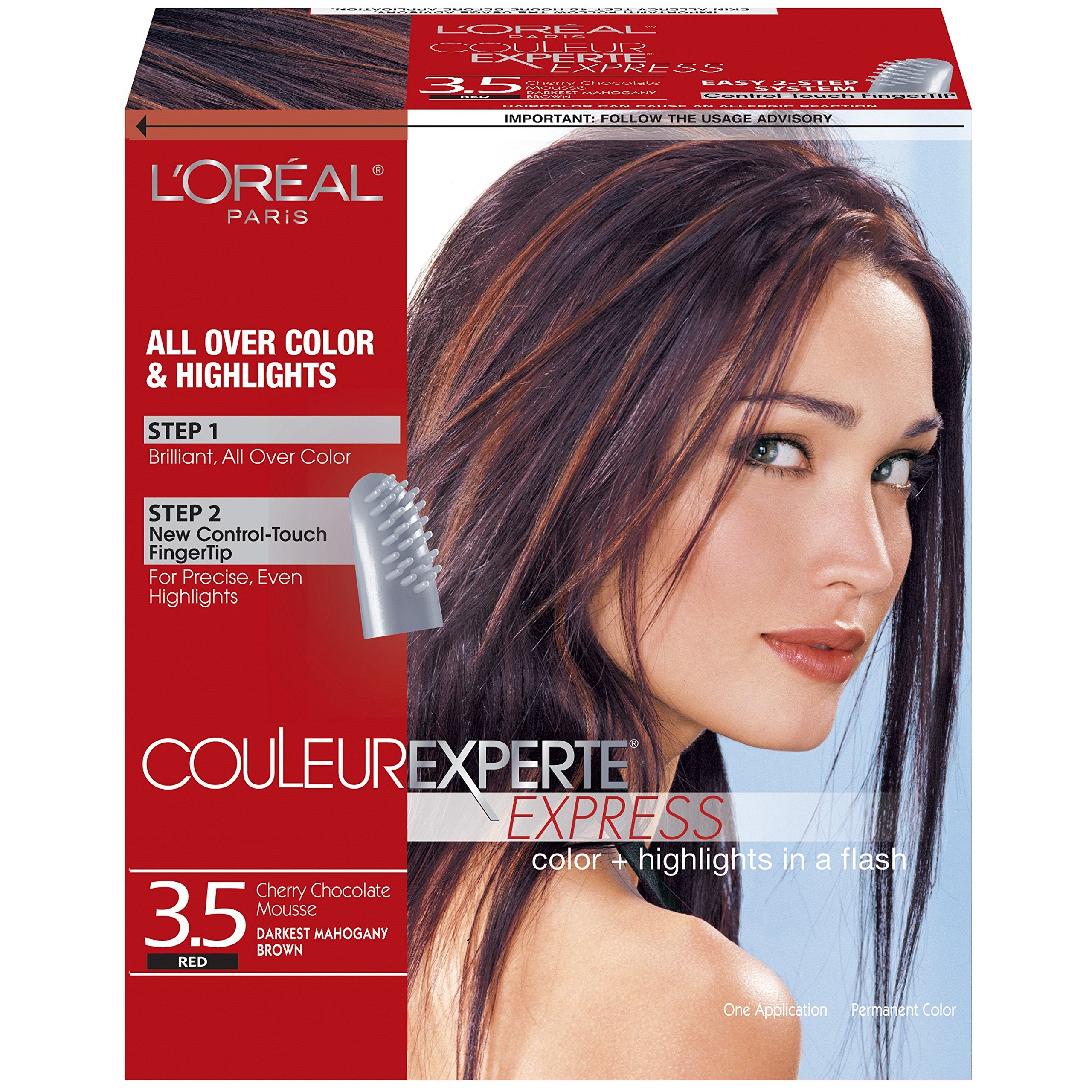 L'Oreal Paris Couleur Experte Color + Highlights in a Flash, Darkest Mahogany Brown - Chocolate Mousse, 1 kit