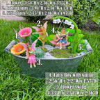 Mood Lab Fairy Garden Figurines - Dancing Swing Set (5 pcs) - Miniature Decorative Statues & Accessories - Outdoor & Indoor Garden Decor