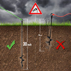 30 inch Ground Anchors Heavy Duty Screw in - Kit of 4 Fully Welded Earth Anchors - Long Spiral Tie Down Stakes for Swing Set Shed Trampoline Canopy Tree Tent - High Wind Anchor - Sand Auger Stake
