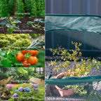 ANC POP Pop Up Mesh Plant Cover,40'' x 40'' x 30'' Plant Protector for Raised Garden & Flower Bed, Net Cage Plant Guard for Fruits, Vegetables, Seedlings and Herbs, 8 Ground Stakes for Fixing
