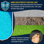 U.S. Pool Supply Ground Shield 15-Foot x 30-Foot Oval Heavy Duty Pool Liner Pad for Above Ground Swimming Pools - Protects Pool Liner, Prevents Punctures, Weed Barrier, Eco-Friendly Extends Liner Life