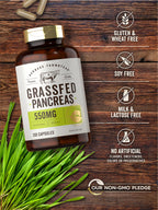 Carlyle Grass Fed Beef Pancreas | 550mg | 200 Capsules