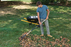 True Temper Steel Tine Leaf Rake with Hardwood/Steel Handle for Lawns, Gardening, and Dethatching, 22 Tines, Black