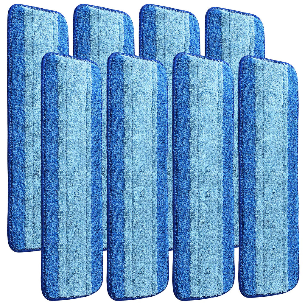 Gazeer 8 Pack Microfiber Cleaning Pads Compatible with Bona Mops, Safe for Hardwood and Hard-Surface Floors, Washable, Reusable