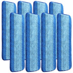 Gazeer 8 Pack Microfiber Cleaning Pads Compatible with Bona Mops, Safe for Hardwood and Hard-Surface Floors, Washable, Reusable