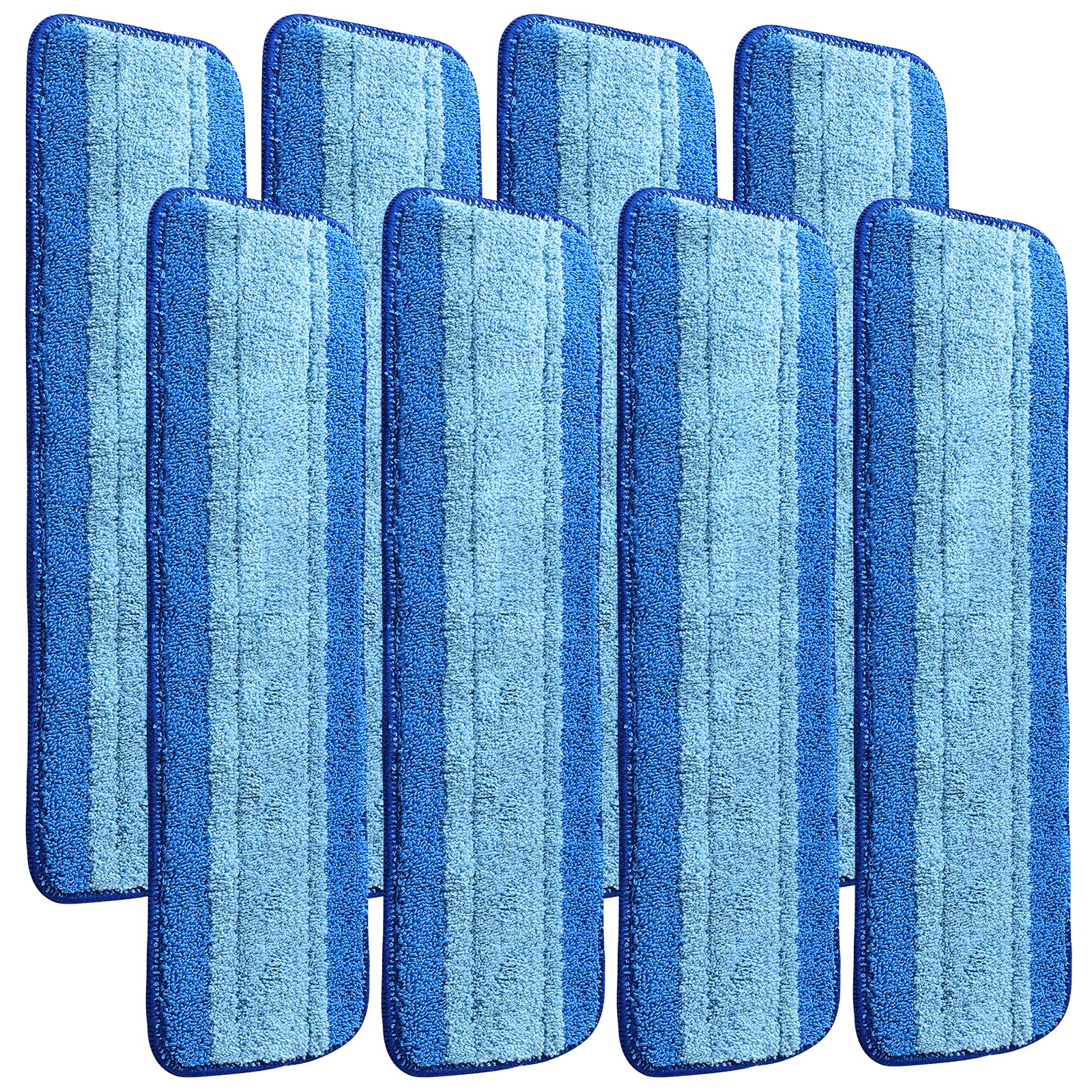 Gazeer 8 Pack Microfiber Cleaning Pads Compatible with Bona Mops, Safe for Hardwood and Hard-Surface Floors, Washable, Reusable