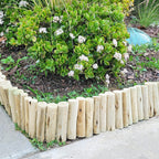 FOREVER BAMBOO Natural Eucalyptus Wood Solid Log for Garden Edging Lawn Landscape Fence Borders 72 in L x 6 in H x 1.25 in D