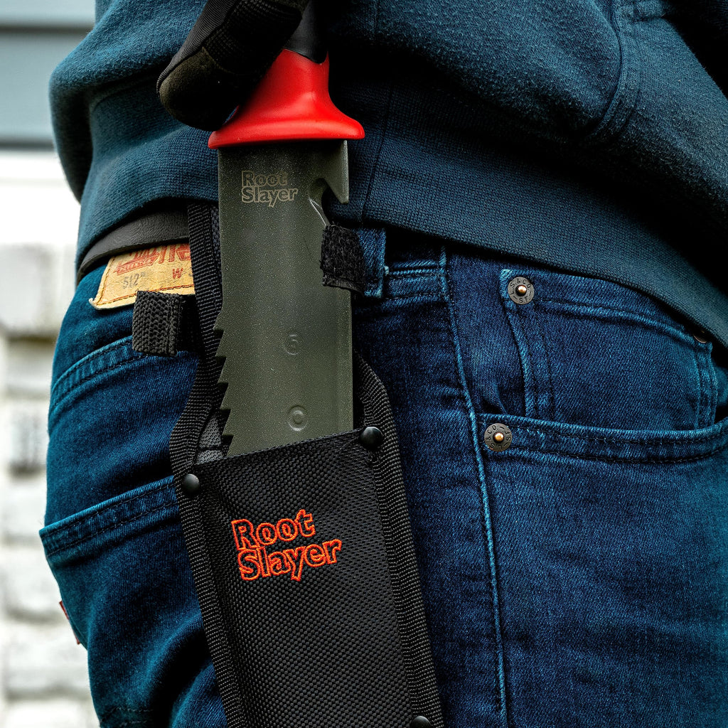 Root Slayer 17211 Soil Knife with Holster, Red