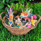 Mood Lab Fairy Garden Figurines - Fairy Statue Set (6 pcs) - Miniature Decorative Statues & Accessories - Outdoor & Indoor Garden Decor
