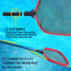 U.S. Pool Supply Professional Heavy Duty Large Swimming Pool Leaf Skimmer Net - Strong Reinforced Aluminum Frame for Faster Cleaning & Easier Debris Pickup and Removal - Clean Pools, Spas, Ponds