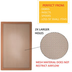 MODERN WAVE - Extra Strong Magnetic Air Vent Screen Cover for Floor 5-Pack (7" x 11", Brown)