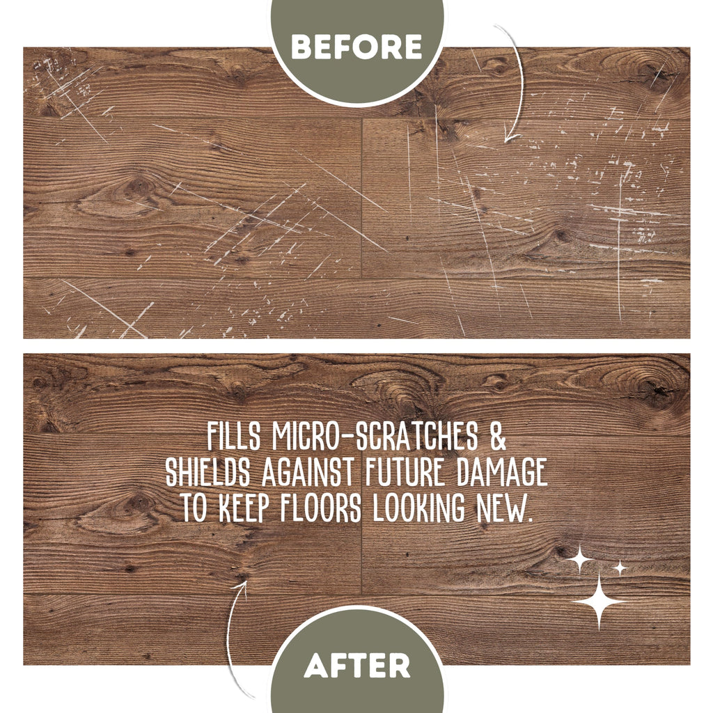 Quick Shine Multi-Surface Floor Finish-Polish 64oz-4pk | Safer Choice, No PFAS, pH Neutral Clean Shine Technology | Squirt & Spread | For Wood, Laminate, LVP, LVT, Tile & Stone | Made in USA