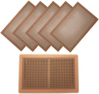MODERN WAVE - Extra Strong Magnetic Air Vent Screen Cover for Floor 5-Pack (7" x 11", Brown)