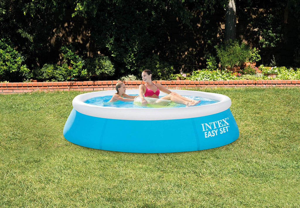 INTEX 28101EH Easy Set Inflatable Swimming Pool: 6ft x 20in – Puncture-Resistant Material – Quick Inflation – 232 Gallon Capacity – 16in Water Depth