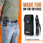 RAK Pro Tools Pliers Multitool - Cool Unique Gifts For Dads Who Have Everything - Compact DIY Survival Multi Tool Gift for Men, Husband, Handyman - Backpacking & Camping Accessories