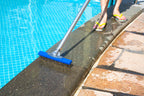 Aquatix Pro Heavy Duty Pool Brush, Durable 10" Swimming Pool Cleaner Brush Best for Tackling Stubborn Stains, Aluminium Handle & Stainless Steel Bristles, Suitable for Concrete & Gunite Pools.