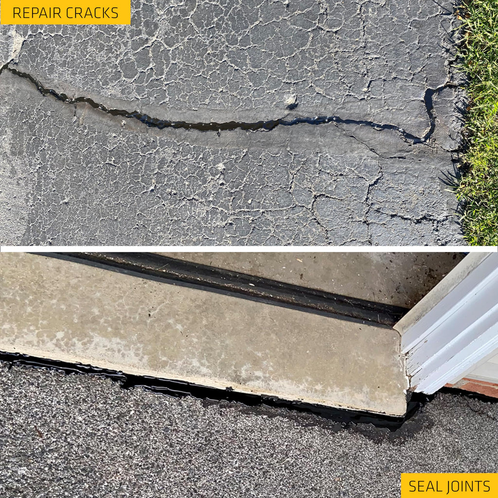 SIKA Sikaflex-410 Asphalt Sealant, Black, Self-Leveling Hybrid Sealant for Filling Cracks in Asphalt Driveways,Roadways and Pavements - 9 fl. oz. Cartridge,Fills Cracks up to 1.5 in. Wide(Pack of 12)