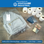 Spartan Industrial - 13" X 15" (100 Count) 2 Mil Clear Reclosable Zip Plastic Poly Bags with Resealable Lock Seal Zipper