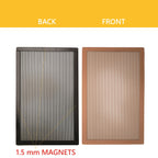 MODERN WAVE - Extra Strong Magnetic Air Vent Screen Cover for Floor 5-Pack (7" x 11", Brown)
