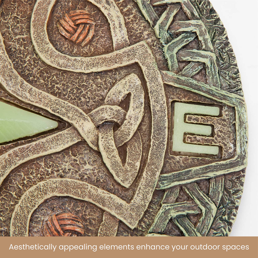 Bits and Pieces Glow in the Dark Stepping Stone - Celtic Compass, 10" x 10"