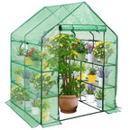 SUNGIFT Walk-in Greenhouse, 57 x 61 x 80 in, 3 Tiers 10 Shelves