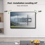 Full Motion TV Wall Mount for Most 37"-84" Flat Screen TV, Swivel or Tilt TV Wall Bracket with Dual Articulating Arms, for 12"-16" Wood Studs, Max VESA 600x400mm, Load 120 lbs by USX MOUNT