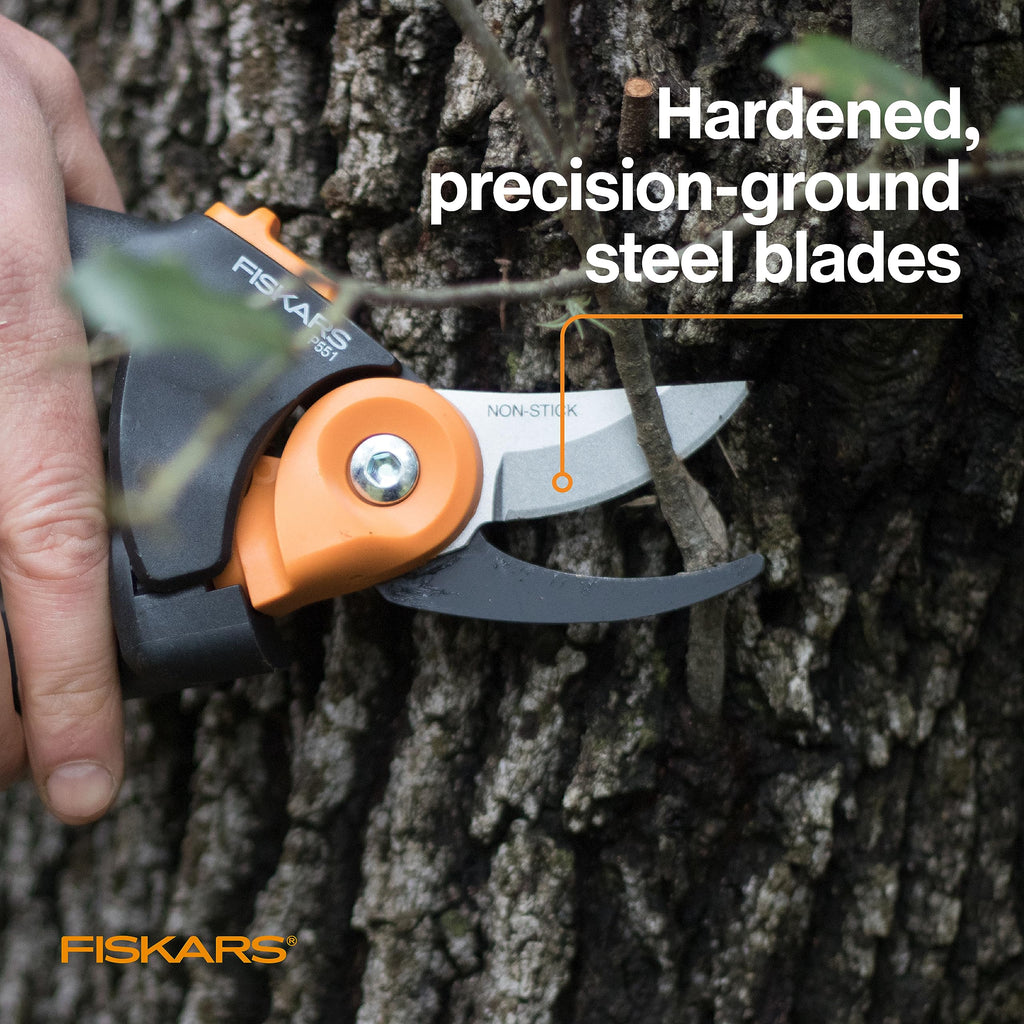Fiskars PowerGear2 Bypass Pruning Shears, 3/4" Cut Capacity Garden Clippers