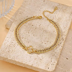 Gold Ankle Bracelets for Women, Waterproof Gold Plated Clover CZ Anklet