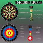 Dart Board - 12pcs Magnetic Darts - Excellent Indoor Game and Party Games