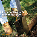 Fiskars 57" Garden Digging Shovel, Heavy Duty Steel Tool, Straight Handle