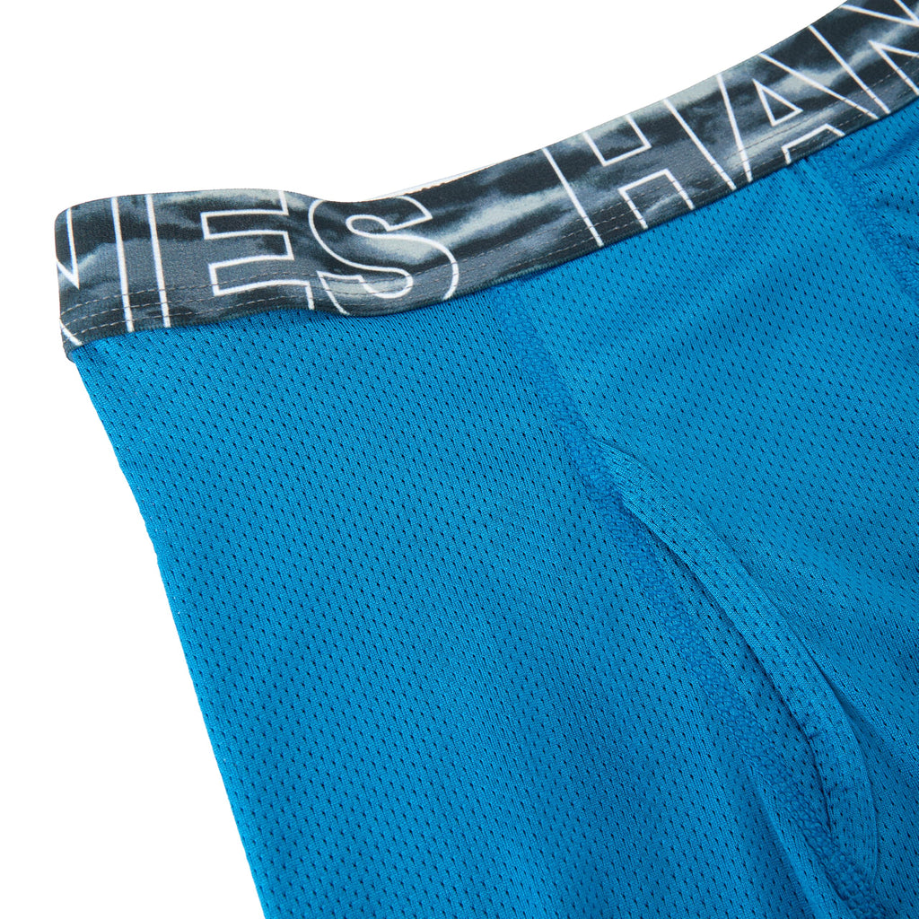 Hanes Boys' Moves Performance Underwear Boxer Brief, 6-pack, All Over Mesh Moisture Wicking Boxer Briefs, Large